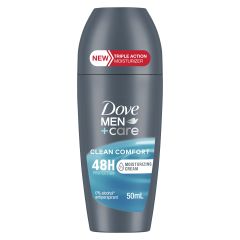 Dove Men+Care Dove Men+Careantiperspirant Roll On Roll-On For 48 Hours Of Protection Clean Comfort With Triple Action Moisturising Technology 50 ml