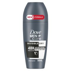 Dove Men+Care Dove Men+Careantiperspirant Deodorant Roll-On For 48 Hours Of Protection Invisible Dry Anti-White Marks. Anti-Yellow Stains 50ml