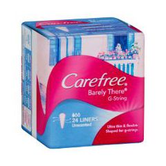 Carefree Barely There G-String Unscented Panty Liners 24 Pack