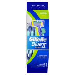 Gillette Blue Ii Plus Disposable Razor 5 Pack