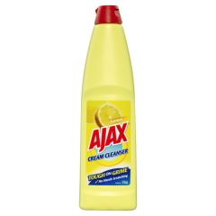 Ajax Cream Cleanser, 375Ml,Lemon, Kitchen And Bathroom Cleaner, Tough On Grime