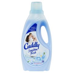 Cuddly Regular Liquid Fabricsoftener Conditioner, 1L, Sunshine Fresh, Long Lasting Fragrance, Luxurious Softness, Easy Iron, Reduces Wrinkles, Reduces Static, Fast Dry