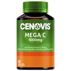 Cenovis Mega Vitamin C For Immune Support 1000Mg Orange Flavour 60 Tablets