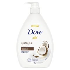 Dove Body Wash Restoring Soap With Coconut & Almond Oil Scent 1 Ltr 1 Bottle