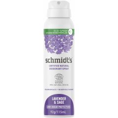 Schmidt'S Certified Naturalaerosol Deodorant Spray Lavender & Sage 48H Odour Protection 115mL