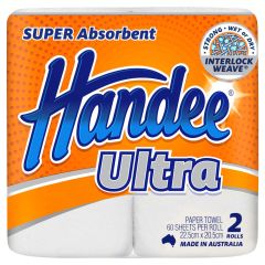 Handee Towel White 2pk