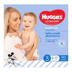 Huggies Ultra Dry Infant Care Nappy Crawler Boy Jumbo Pack 1 X 90 Pce