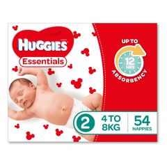 Huggies Essentials Nappies Size 2 (4-8Kg) 54 Pack