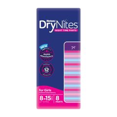 Drynites Night Time Pants For Girls 8-15 Years (27-57Kg) 8 Pack