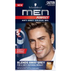 Schwarzkopf Men Perfect Anti-Grey Colour Gel 50 Natural Light Brown 1 Pack