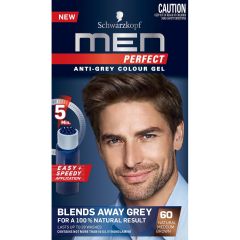 Schwarzkopf Men Perfect Anti-Grey Colour Gel 60 Natural Medium Brown 1 Pack