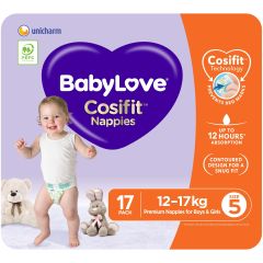 Babylove Conv Nappies Walker17pk