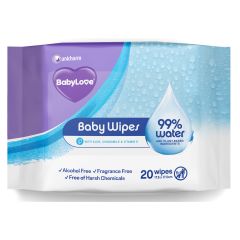 Babylove Baby Water Wipes 20