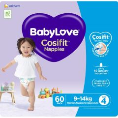 Babylove Jumbo Nappies Size4 60pk