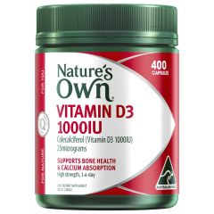 Nature'S Own Vitamin D3 1000Iu 400 Capsules