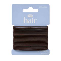 Ph Elastics Thin Brunette 20Pk