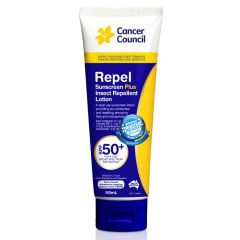 Cancer Council Repel Sunscreen Plus Insect Repellent Lotion Spf 50+ 110 ml