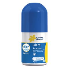 Cancer Council Ultra Sunscreen Roll-On Spf50+ 75 ml