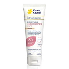 Cancer Council Face Day Wearmoisturiser Matte Spf 50+ Light Tint 75 ml