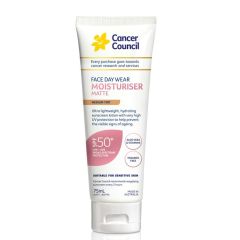 Cancer Council Face Day Wearmoisturiser Matte Spf 50+ Medium Tint 75 ml