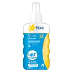 Cancer Council Ultra Sunscreen Pump Spf50+ 200 ml