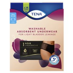 Tena Women'S Washable Absorbent Underwear Classic Black 18-20