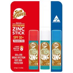 Sun Zapper Extreme Zinc Triple Pack Red White Blue 3 X 15g