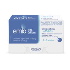 Emla 5% Cream 5X5G Tubes W/10 Dressings