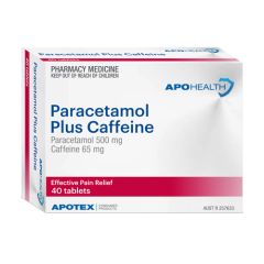 Aph Paracetamol/Caffeine 500Mg 40 Tablet