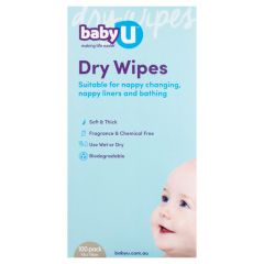 Babyu Dry Wipes 100 Pack