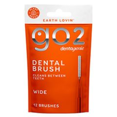 Go2 Dentagenie Dental Brushwide Orange 12pk