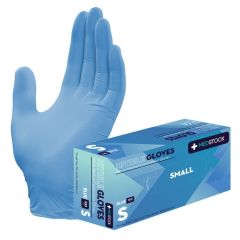 Medstock Blue Nitrile Gloves Small 100Pk