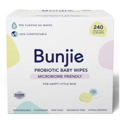 Bunjie Probiotic Baby Wipes240 Wipes