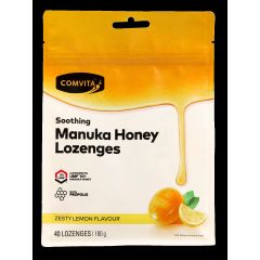 Comvita Manuka Honey Lozenges With Propolis Lemon 40 Lozenges