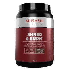 Musashi Shred & Burn Protein Powder Chocolate Milkshake 900g