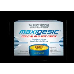 Maxigesic Cold & Flu Hot Drink 10 Pack (Paracetamol, Ibuprofen)