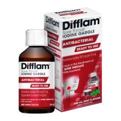 Difflam Ready to Use Iodine Gargle 200mL