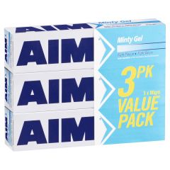 Aim Value Pack Minty Gel Toothpaste 3Pk
