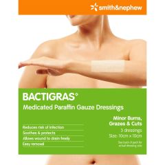 Bactigras 10cmx10cm 3Pk