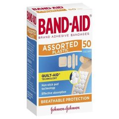 Band-Aid Plastic Assorted Shapes 50 Pack