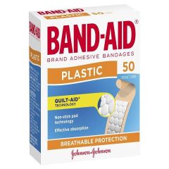 Band-Aid Plastic Strips 50 Pack