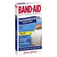 Band-Aid Tough Strip Waterproof Extra Large 10 Pack