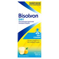 Bisolvon Dry Liquid 200mL (Dextromethorphan)