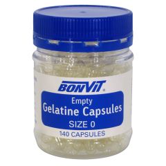 Bonvit Empty Gelatine Size '0' 140 Capsules