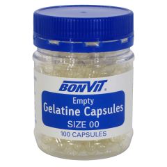 Bonvit Empty Gelatine Size '00' 100 Capsules