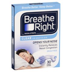 Breathe Right Strips Clear Large 30Pk