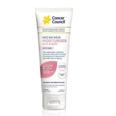 Cancer Council Face Day Wear Moisturiser Matte SPF 50+ Invisible 75mL