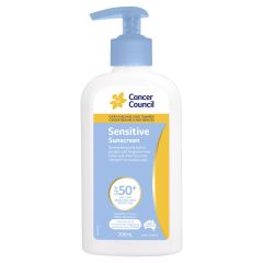 Cancer Council Sensitive Sunscreen Pump SPF50 Plus 200mL