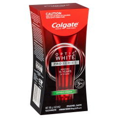 Colgate Optic White Pro Series Vividly Fresh Teeth Whitening Toothpaste, 80g