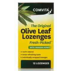 Comvita Fresh-Picked Oliveleaf Extract Lozenges With Manuka Honey 12 Lozenges